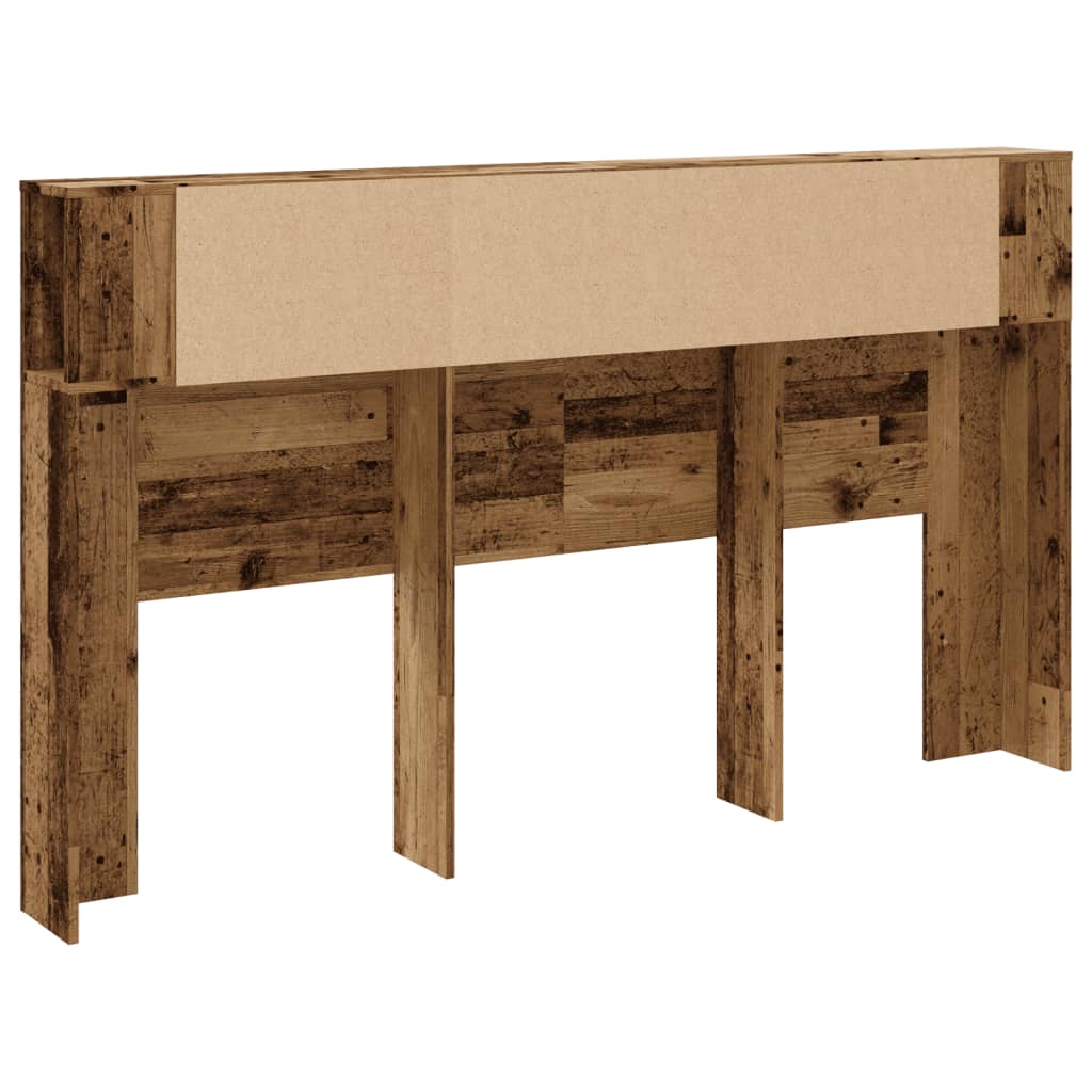 Armoire de tête de lit vieux bois 180x18,5x102,5 cm - XIOS