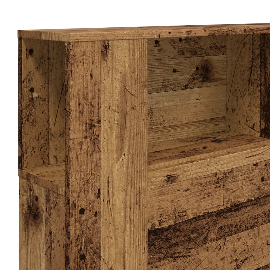 Armoire de tête de lit vieux bois 180x18,5x102,5 cm - XIOS