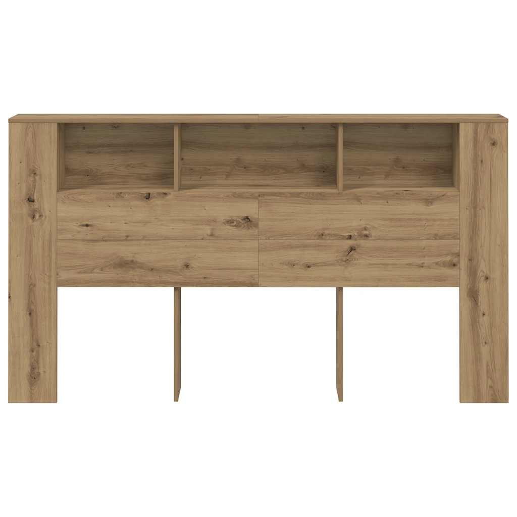 Armoire de tête de lit chêne artisanal 180x18,5x102,5 cm - XIOS