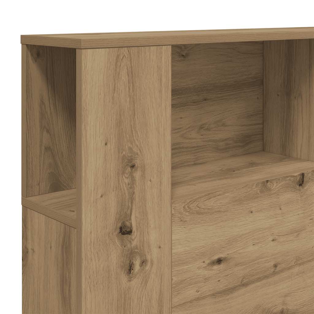 Armoire de tête de lit chêne artisanal 180x18,5x102,5 cm - XIOS