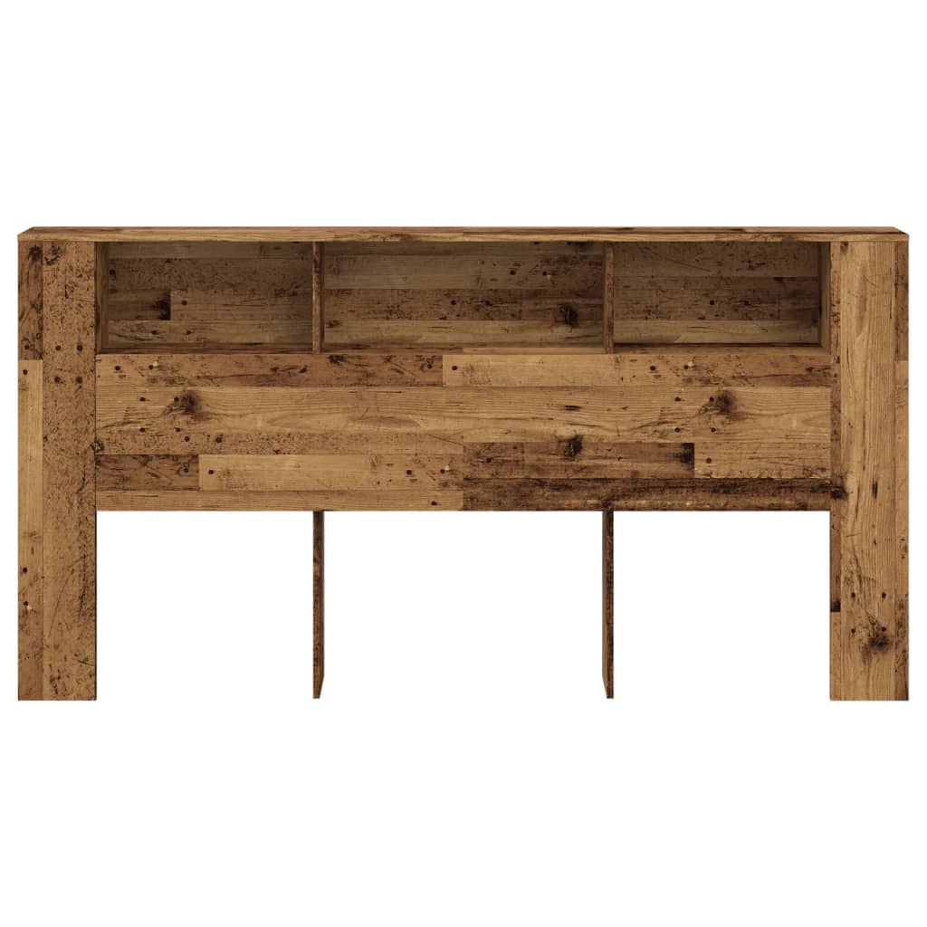 Armoire de tête de lit vieux bois 200x18,5x102,5 cm - XIOS
