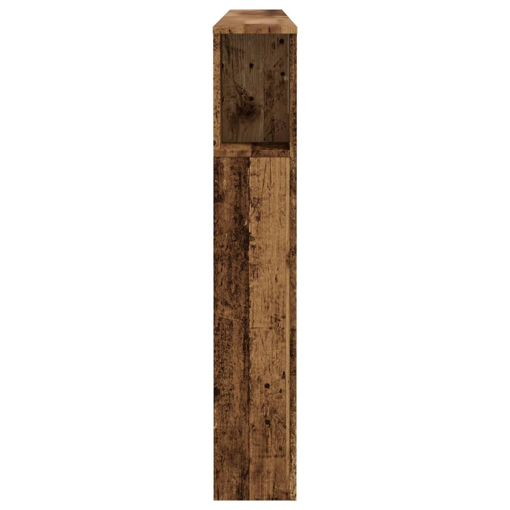 Armoire de tête de lit vieux bois 200x18,5x102,5 cm - XIOS