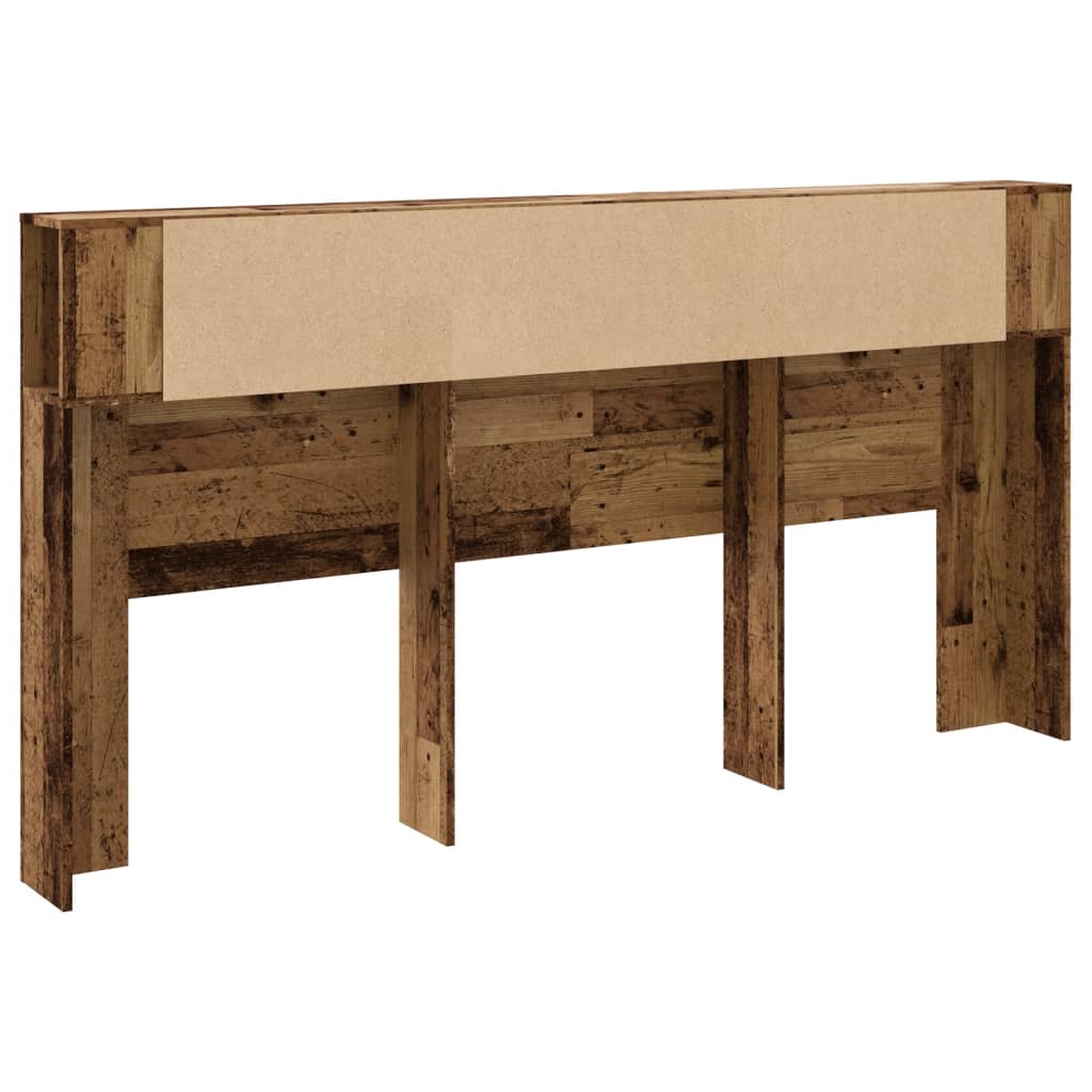 Armoire de tête de lit vieux bois 200x18,5x102,5 cm - XIOS