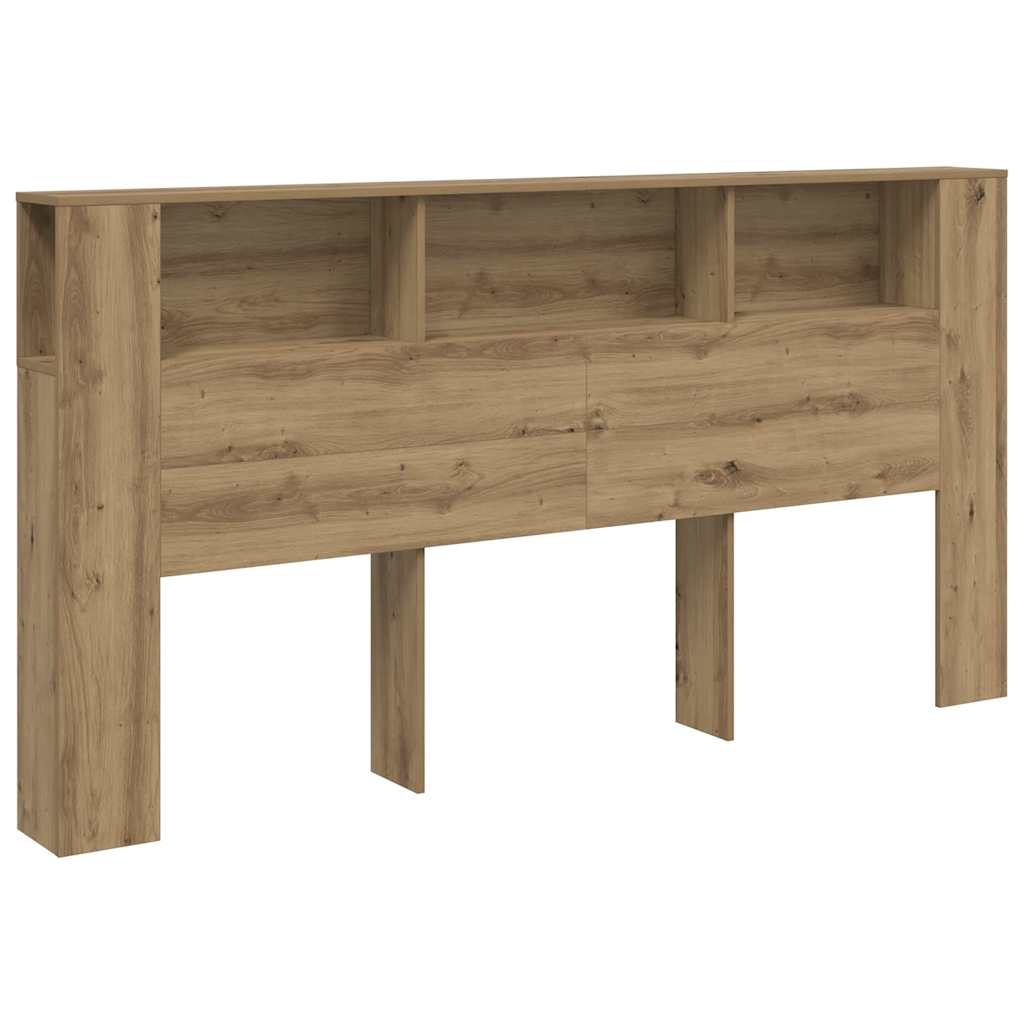 Armoire de tête de lit chêne artisanal 200x18,5x102,5 cm - XIOS
