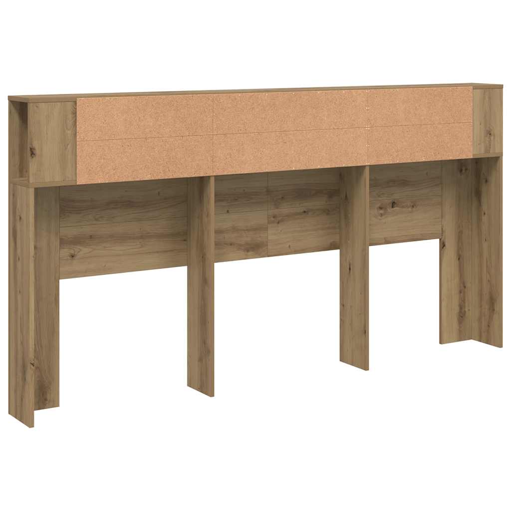 Armoire de tête de lit chêne artisanal 200x18,5x102,5 cm - XIOS