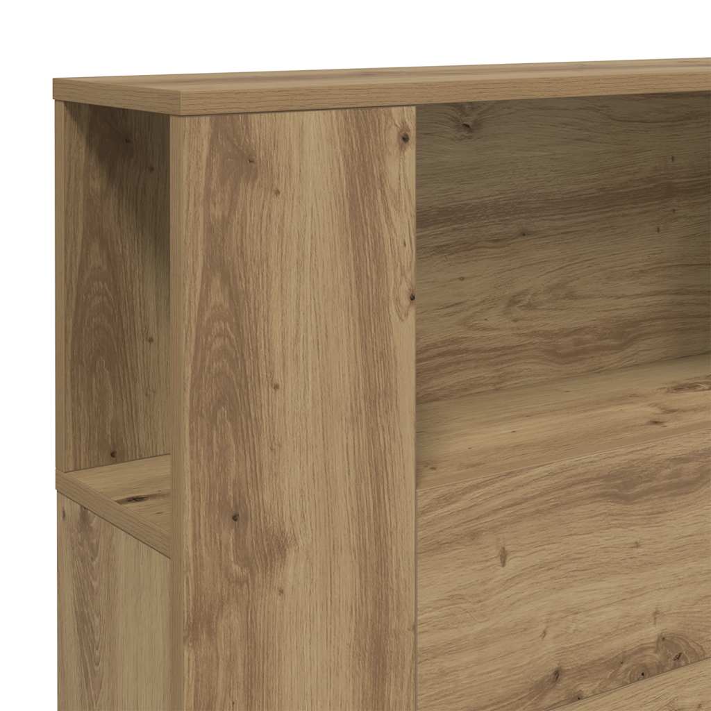 Armoire de tête de lit chêne artisanal 200x18,5x102,5 cm - XIOS