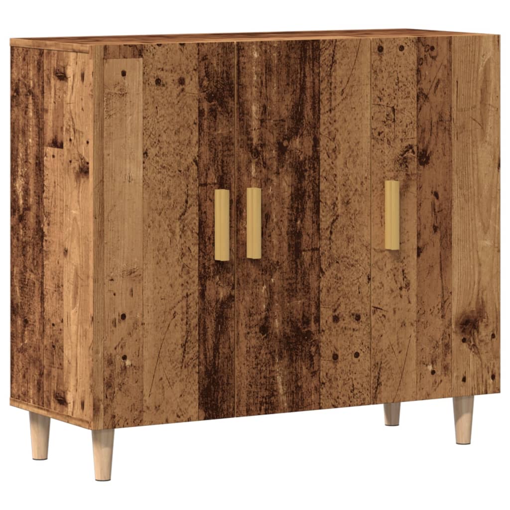 Buffet vieux bois 90x34x80 cm bois d'ingénierie - XIOS