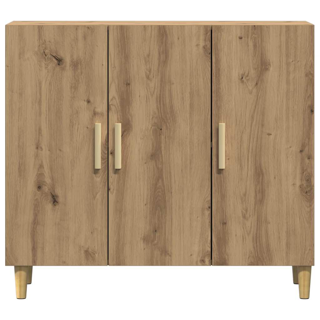 Buffet chêne artisanal 90x34x80 cm bois d'ingénierie - XIOS