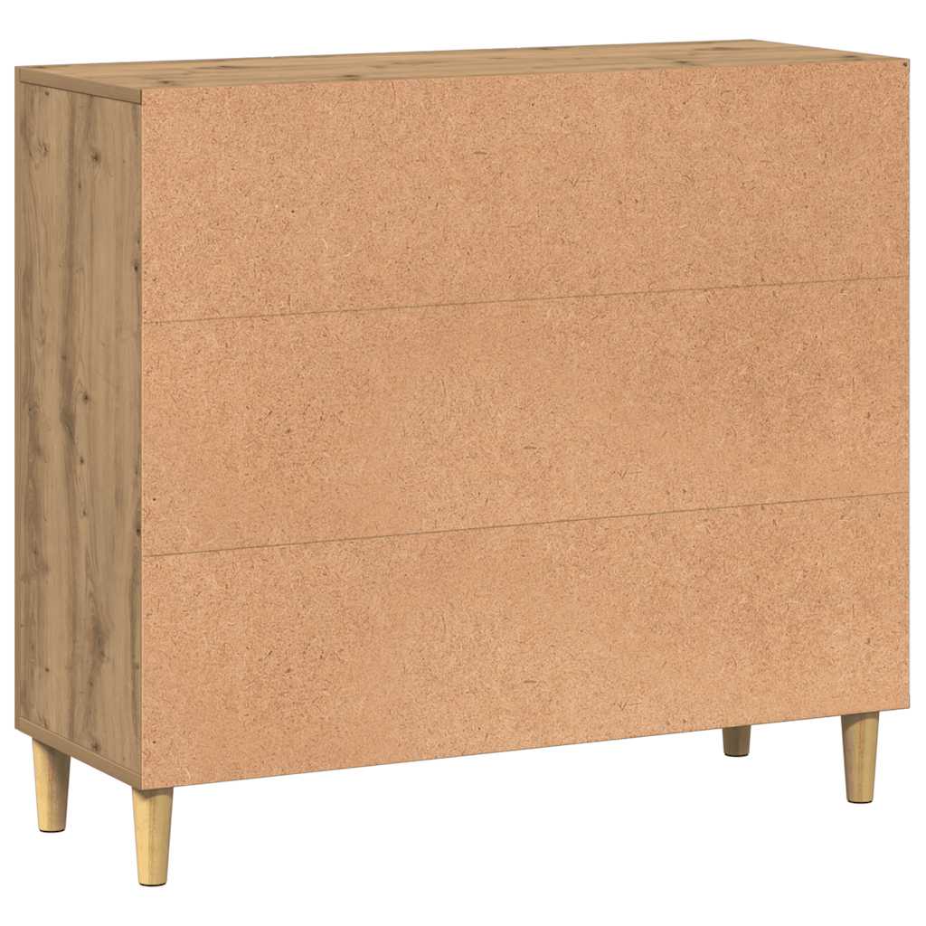 Buffet chêne artisanal 90x34x80 cm bois d'ingénierie - XIOS