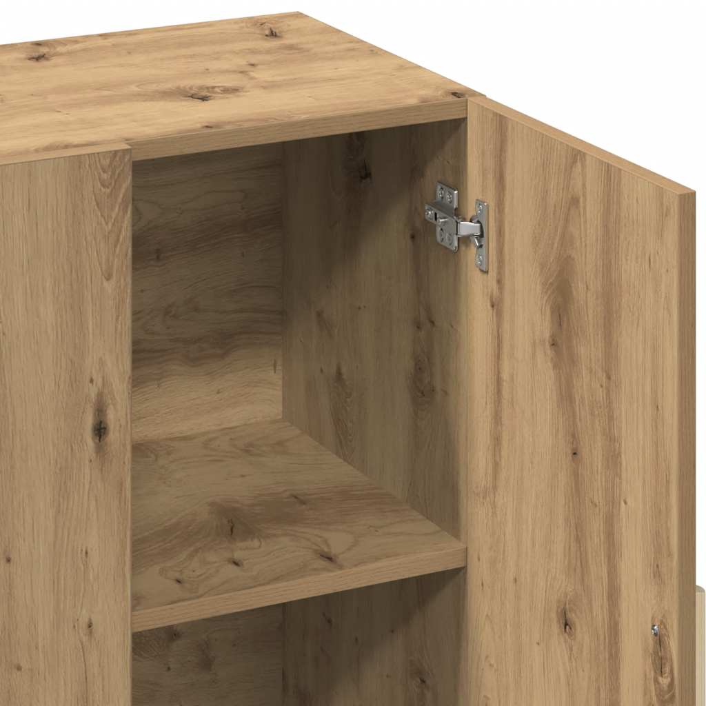 Buffet chêne artisanal 90x34x80 cm bois d'ingénierie - XIOS