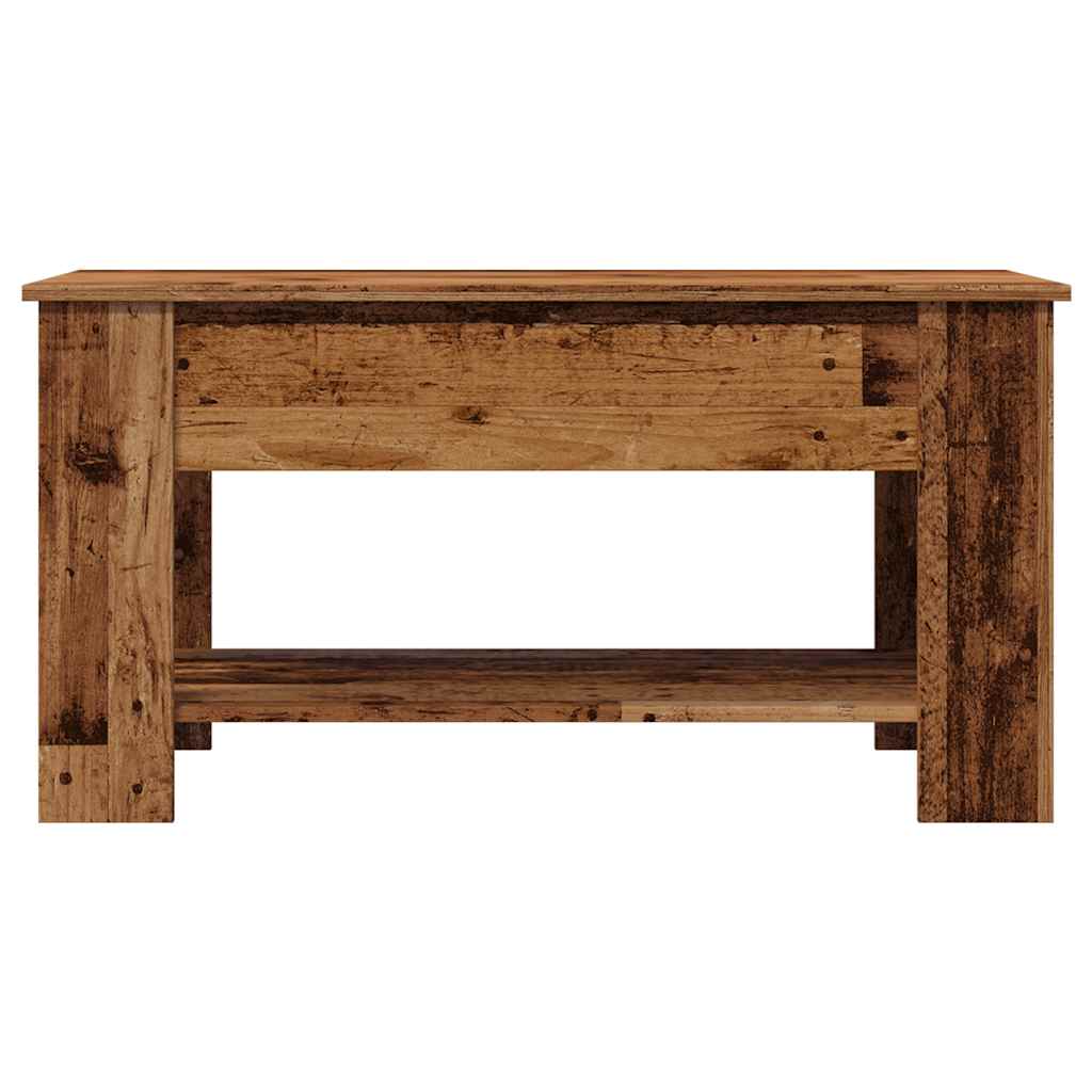 Table basse vieux bois 101x49x52 cm bois d'ingénierie XIOS