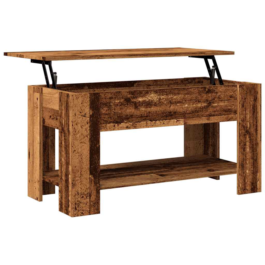Table basse vieux bois 101x49x52 cm bois d'ingénierie XIOS