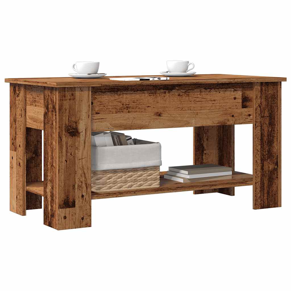 Table basse vieux bois 101x49x52 cm bois d'ingénierie XIOS