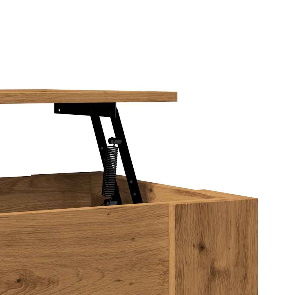 Table basse chêne artisanal 101x49x52 cm bois d'ingénierie XIOS