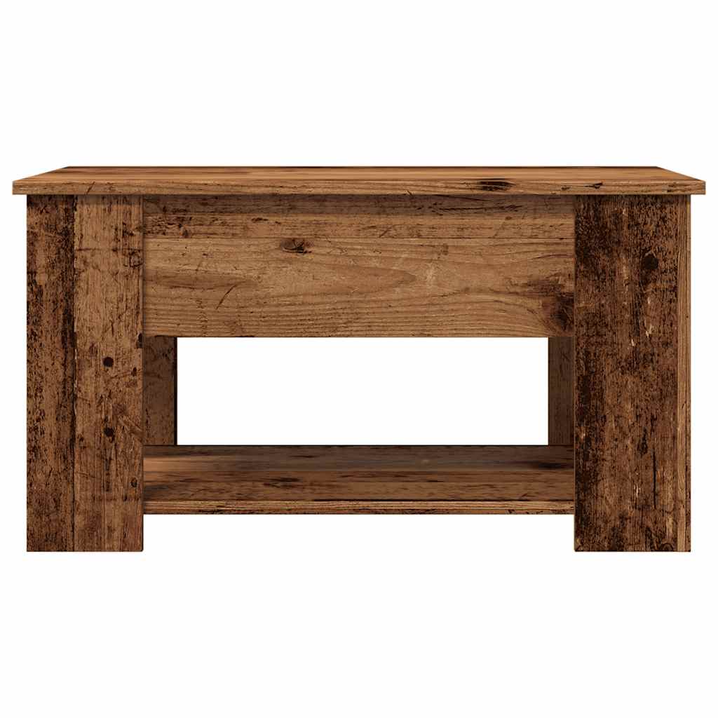 Table basse vieux bois 79x49x41 cm bois d'ingénierie - XIOS