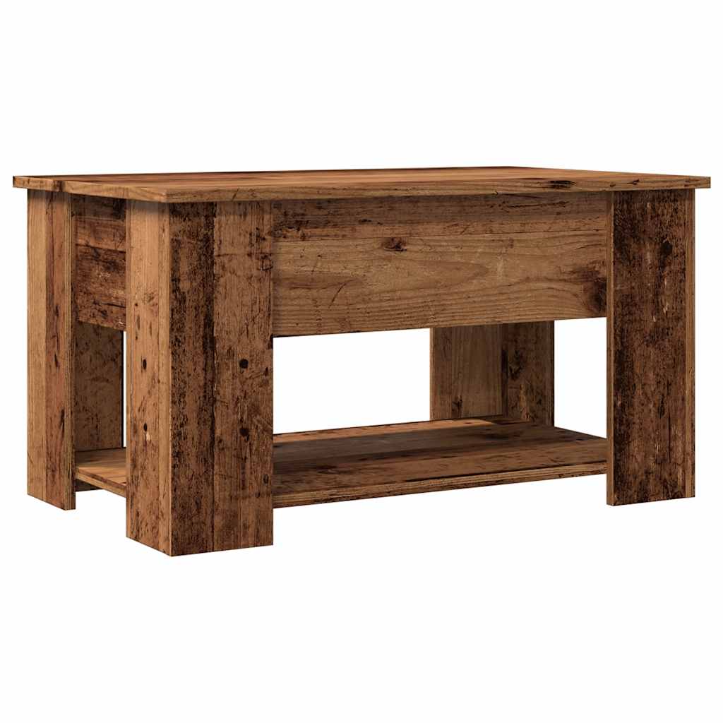 Table basse vieux bois 79x49x41 cm bois d'ingénierie - XIOS
