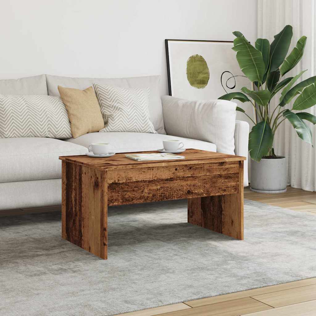 Table basse vieux bois 80x50,5x41,5 cm bois d'ingénierie - XIOS