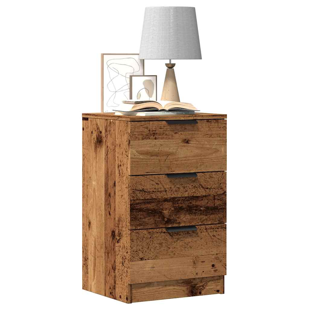 Table de chevet vieux bois 40x36x65 cm bois d'ingénierie - XIOS