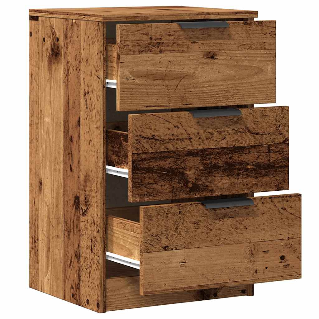 Tables de chevet 2 pcs vieux bois 40x36x65 cm bois d'ingénierie - XIOS