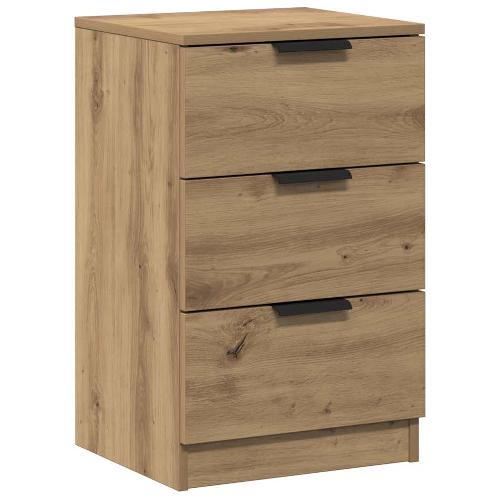Table de chevet chêne artisanal 40x36x65 cm bois d'ingénierie - XIOS