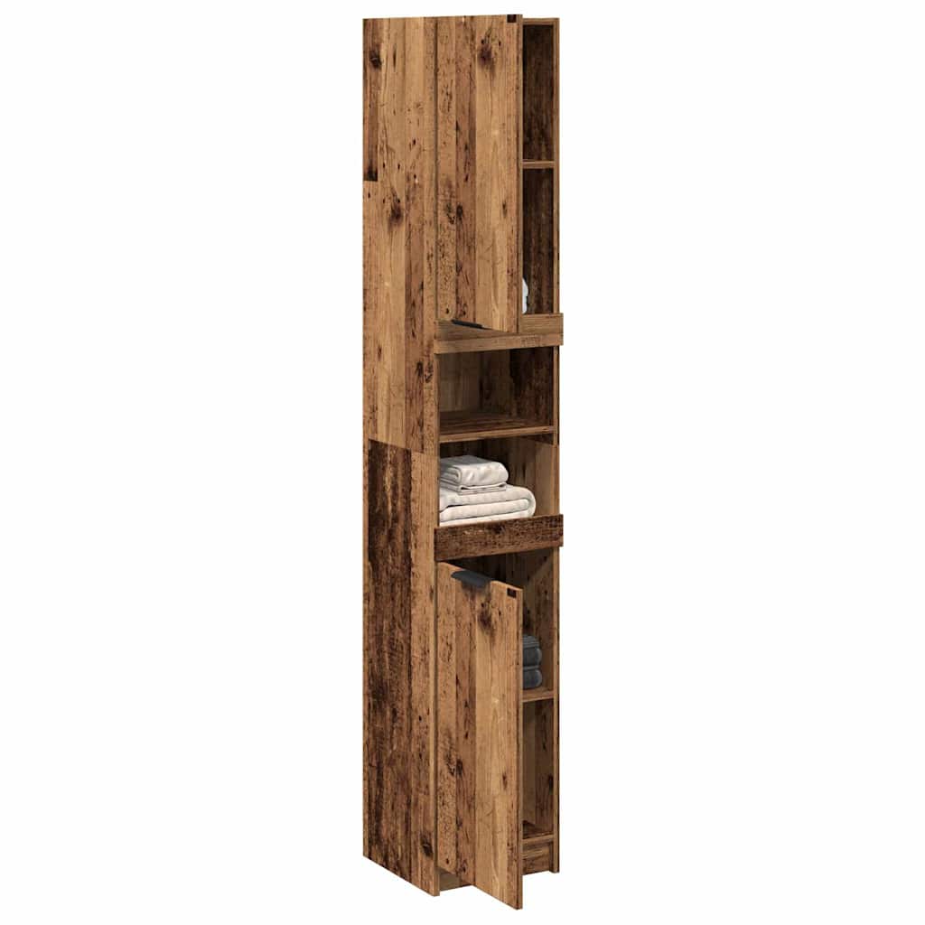 Armoire de salle de bain vieux bois bois d'ingénierie - XIOS