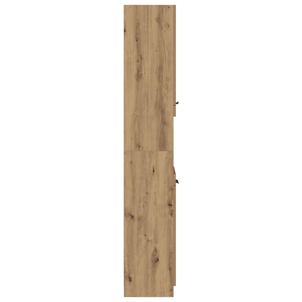 Armoire de bain chêne artisanal 32x34x188,5cm bois d'ingénierie - XIOS