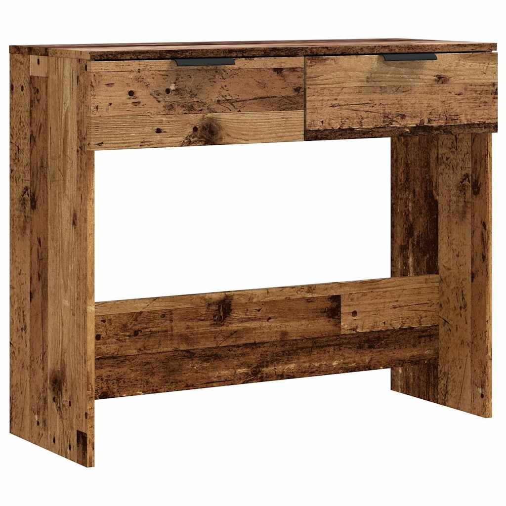 Table console vieux bois 90x36x75 cm bois d'ingénierie - XIOS