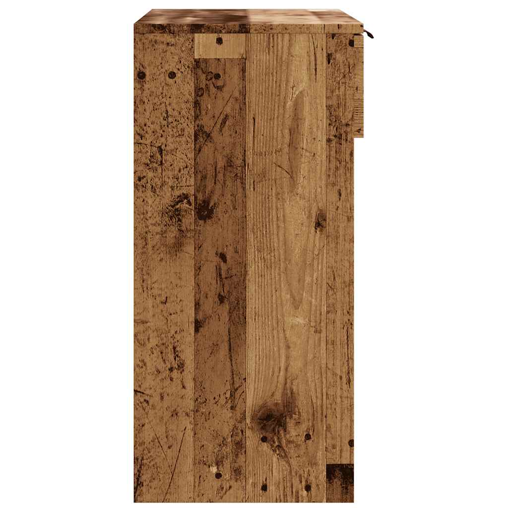 Table console vieux bois 90x36x75 cm bois d'ingénierie - XIOS