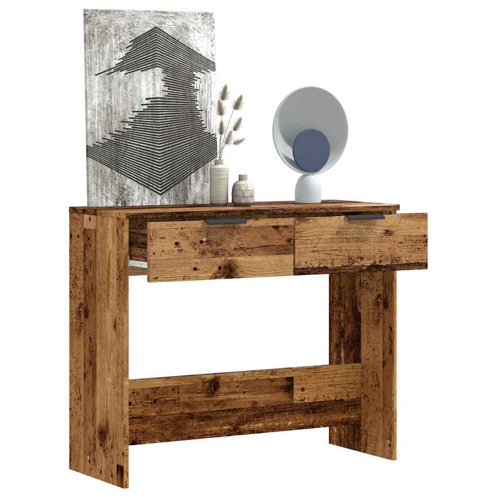 Table console vieux bois 90x36x75 cm bois d'ingénierie - XIOS