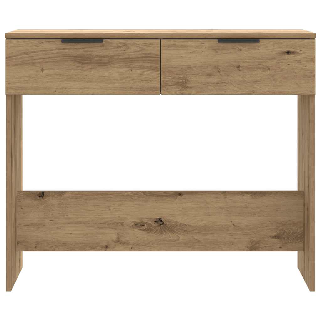 Table console chêne artisanal 90x36x75 cm bois d'ingénierie - XIOS
