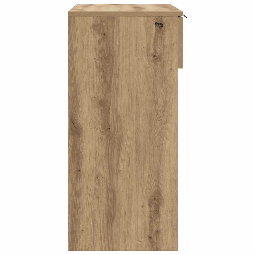 Table console chêne artisanal 90x36x75 cm bois d'ingénierie - XIOS