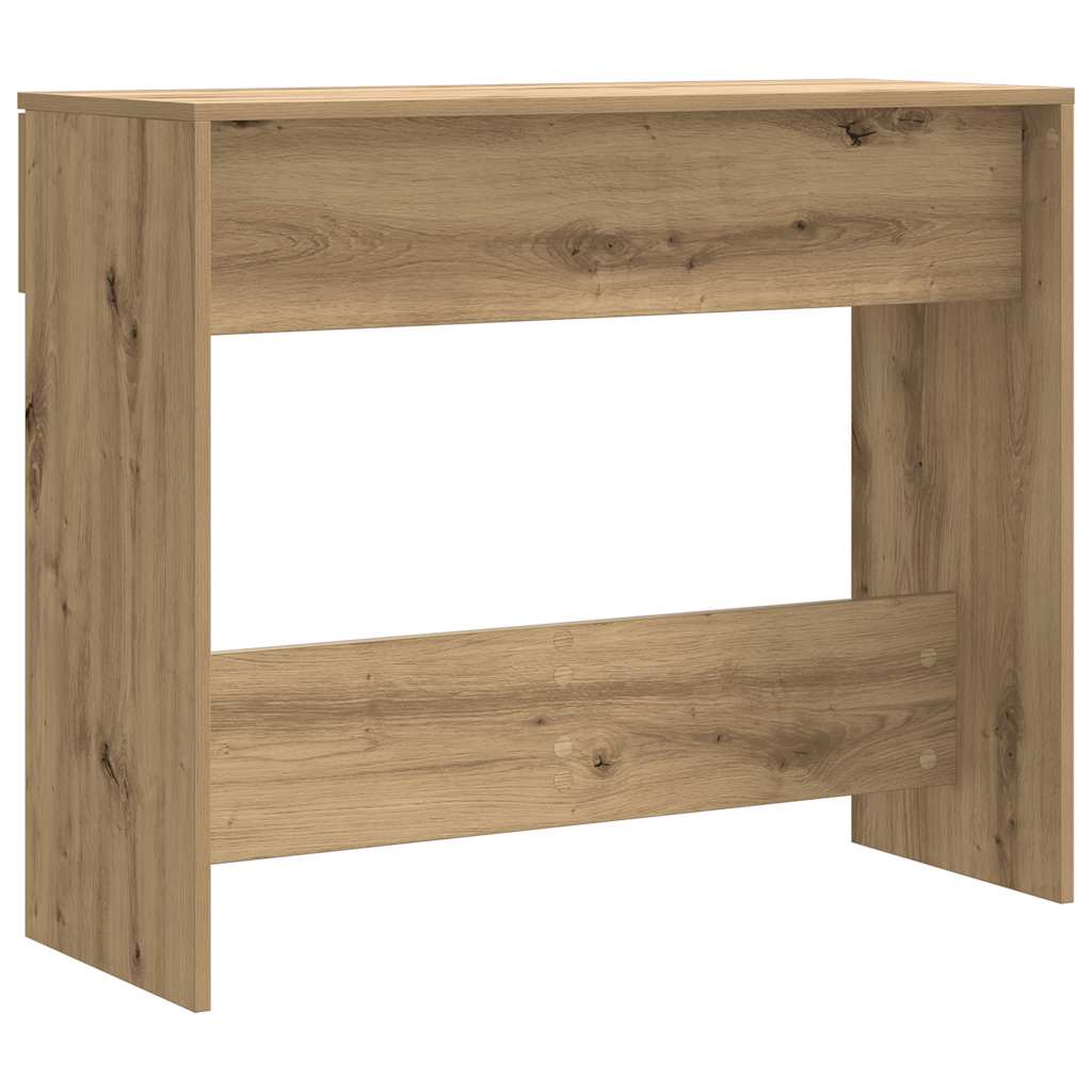 Table console chêne artisanal 90x36x75 cm bois d'ingénierie - XIOS