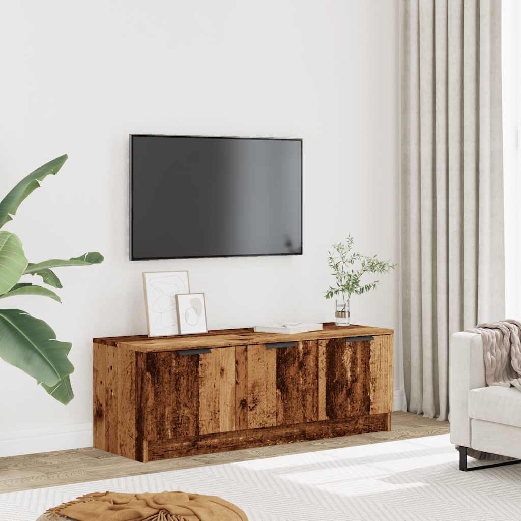 Meuble TV vieux bois 102x35x36,5 cm bois d'ingénierie - XIOS