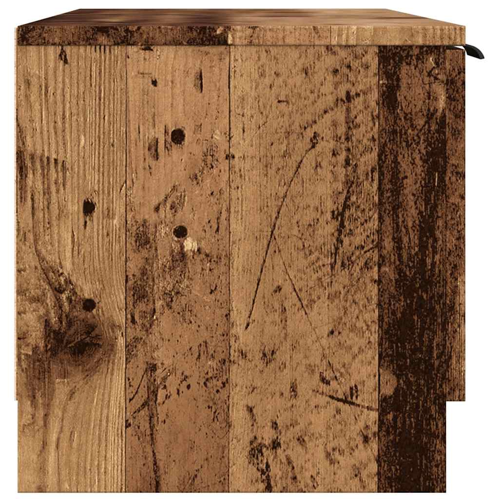 Meuble TV vieux bois 102x35x36,5 cm bois d'ingénierie - XIOS