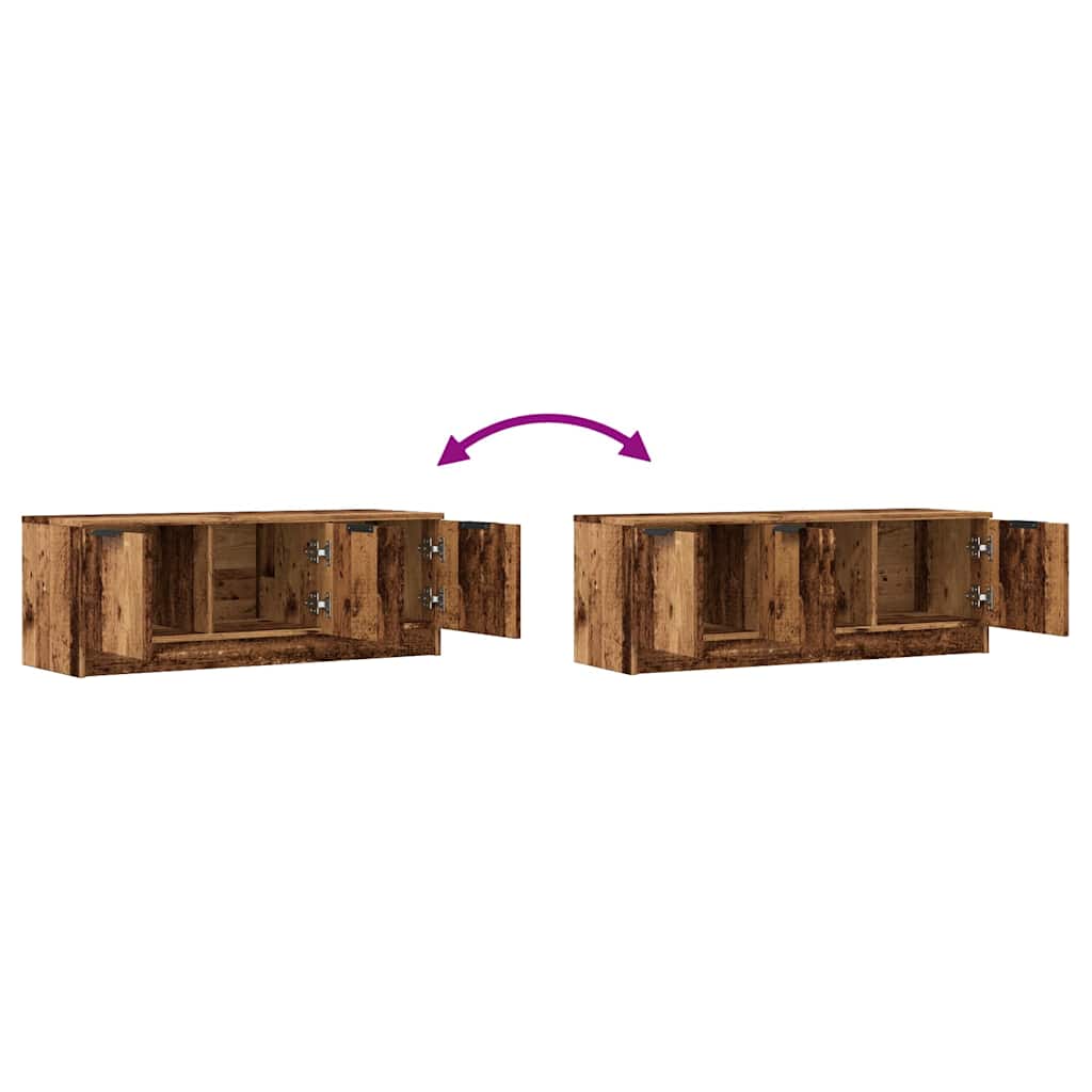 Meuble TV vieux bois 102x35x36,5 cm bois d'ingénierie - XIOS