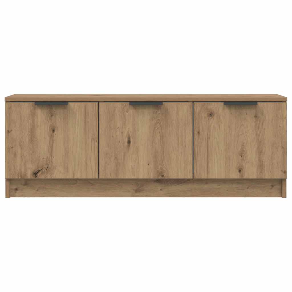 Meuble TV chêne artisanal 102x35x36,5 cm bois d'ingénierie - XIOS