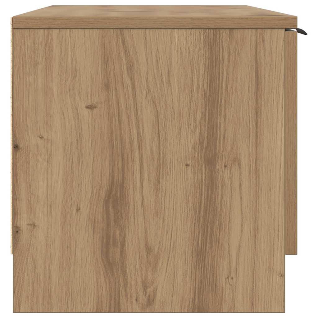 Meuble TV chêne artisanal 102x35x36,5 cm bois d'ingénierie - XIOS