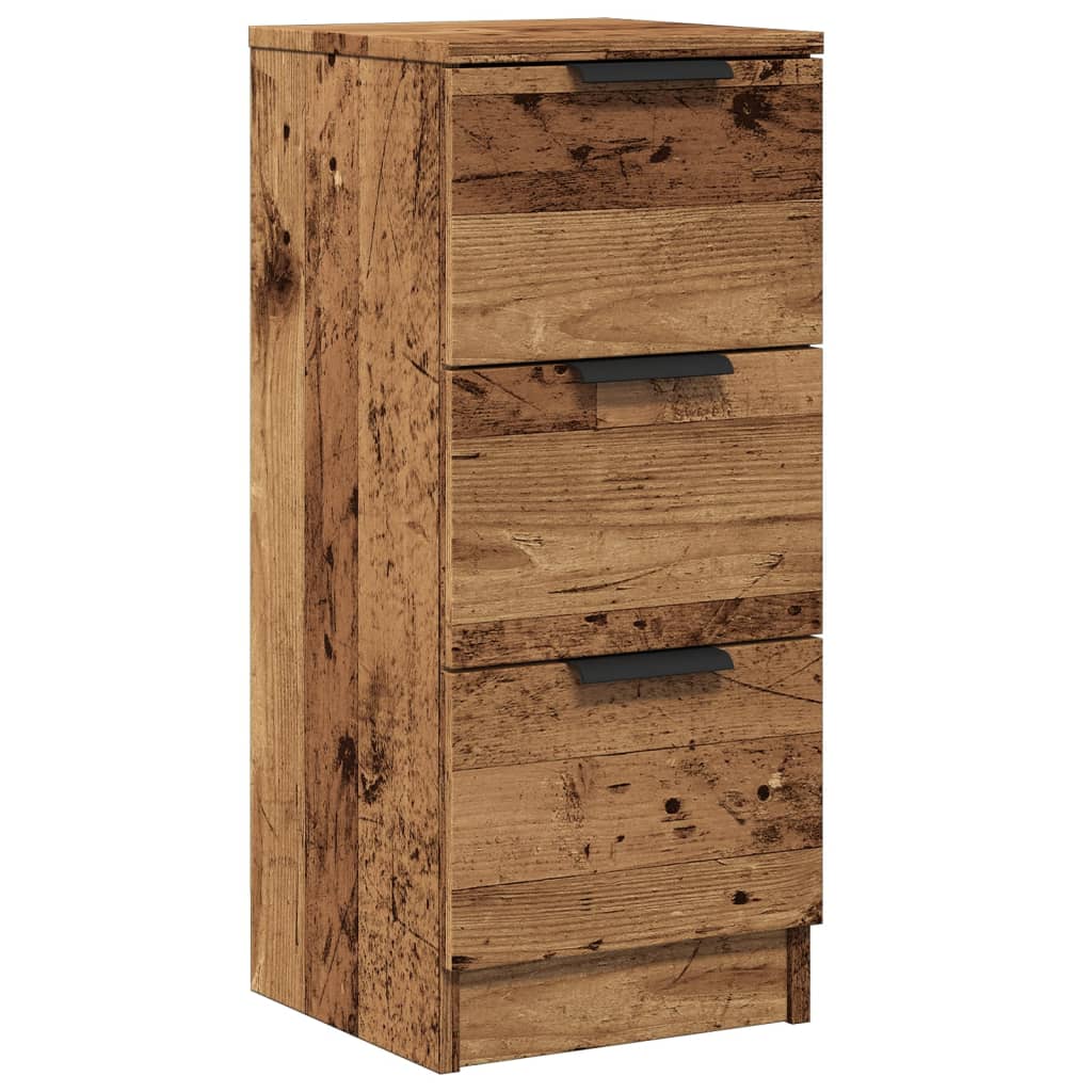 Buffet vieux bois 30x30x70 cm bois d'ingénierie - XIOS