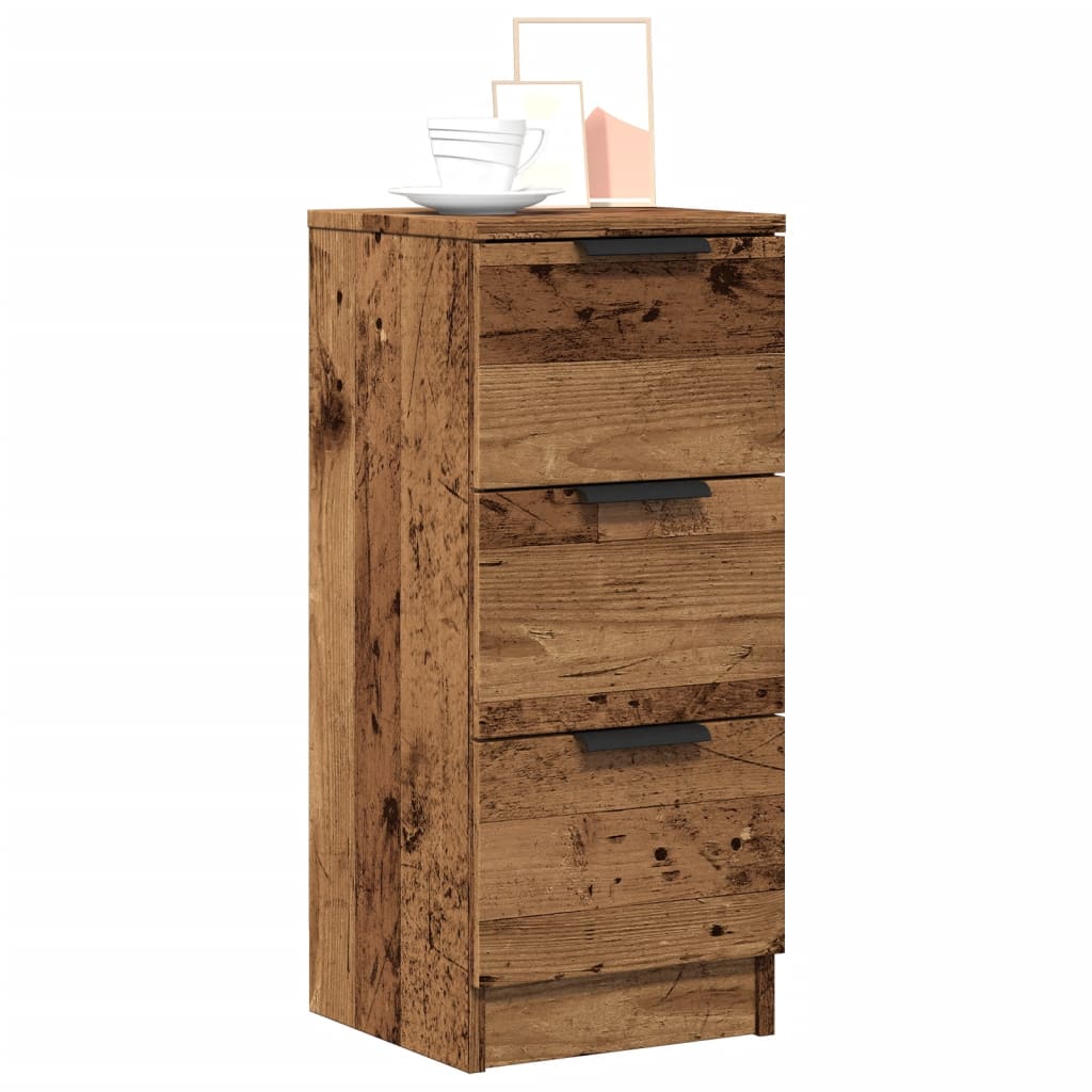 Buffet vieux bois 30x30x70 cm bois d'ingénierie - XIOS