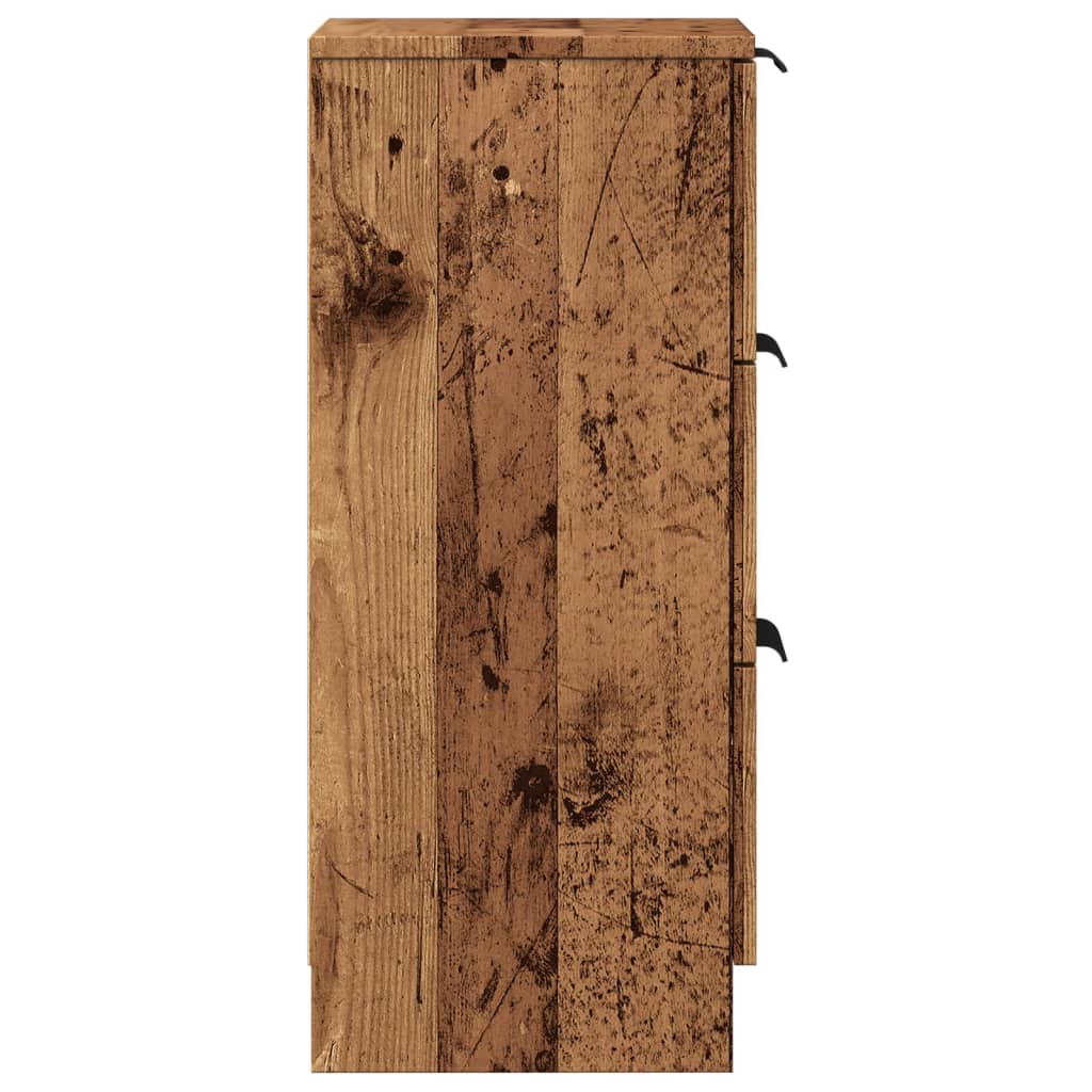 Buffet vieux bois 30x30x70 cm bois d'ingénierie - XIOS