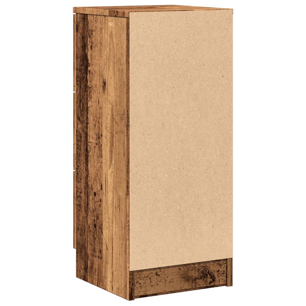 Buffet vieux bois 30x30x70 cm bois d'ingénierie - XIOS