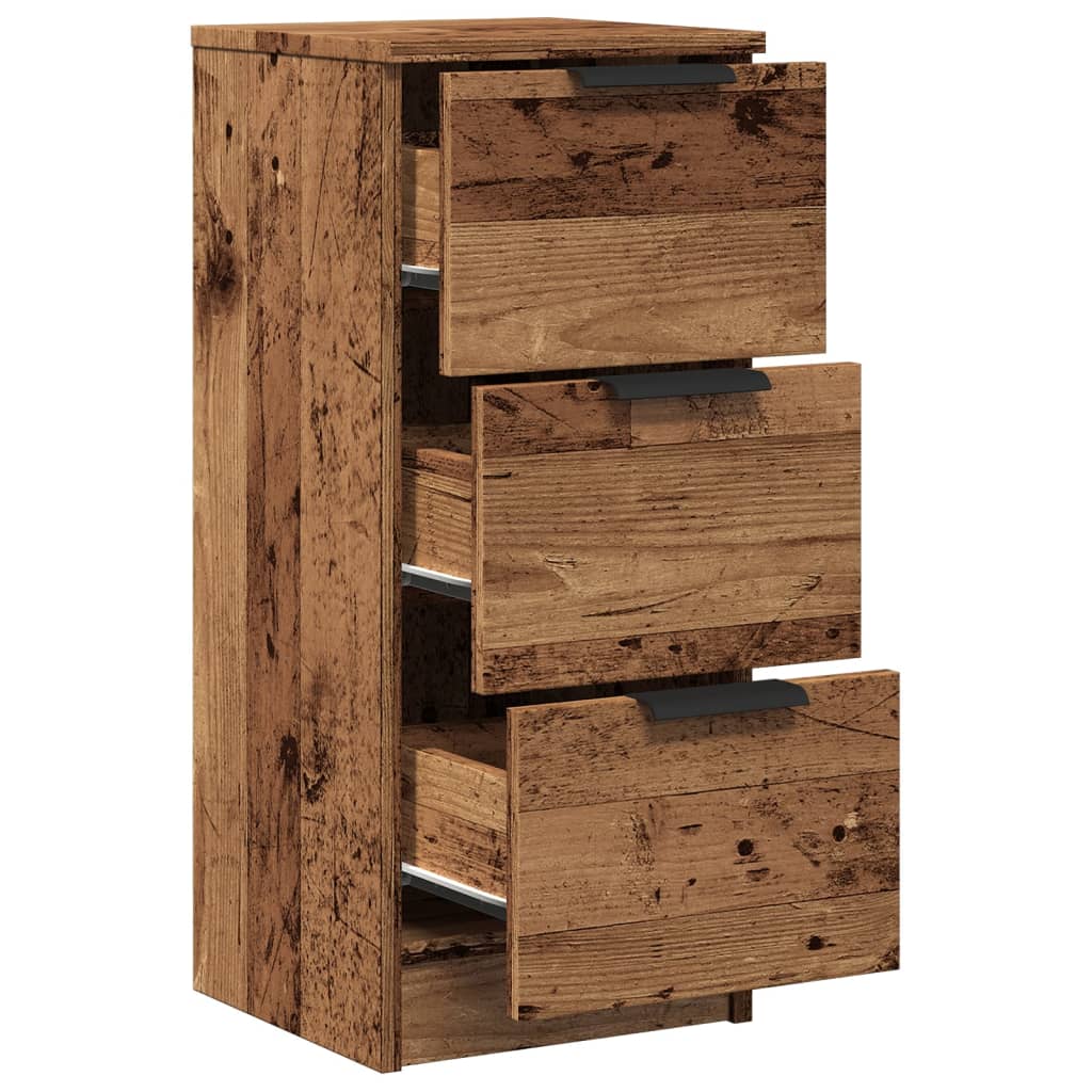 Buffet vieux bois 30x30x70 cm bois d'ingénierie - XIOS