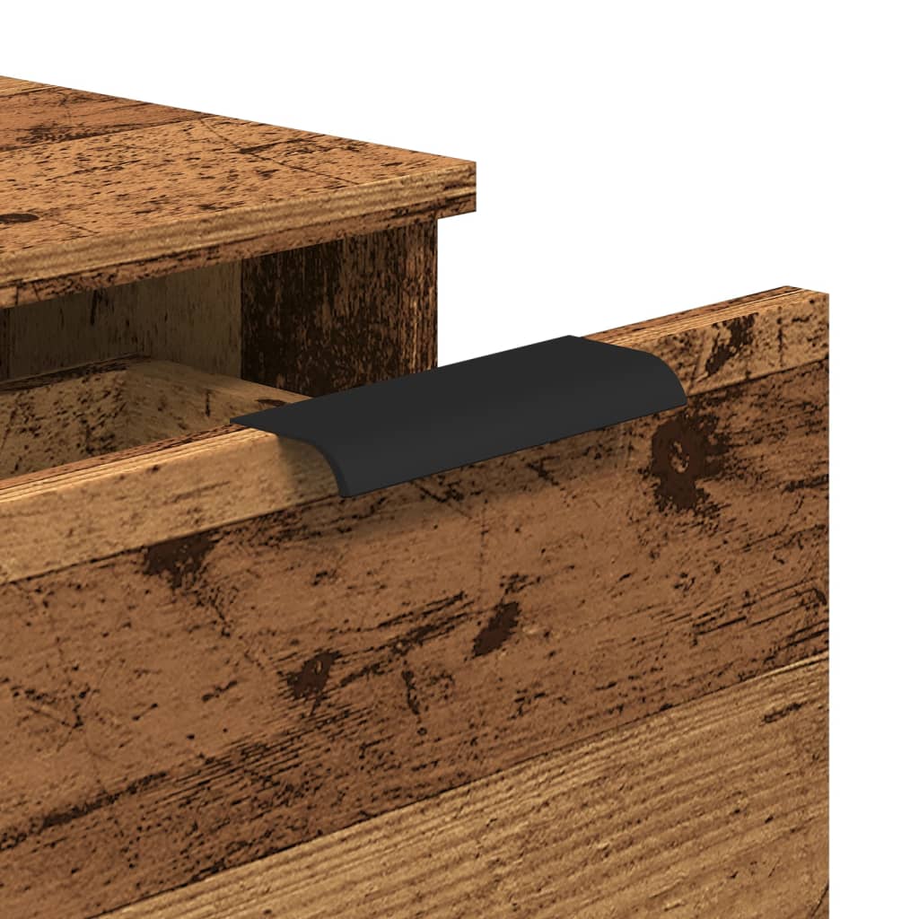 Buffet vieux bois 30x30x70 cm bois d'ingénierie - XIOS