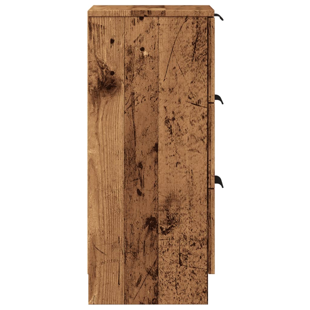 Buffets 2 pcs vieux bois 30x30x70 cm bois d'ingénierie - XIOS