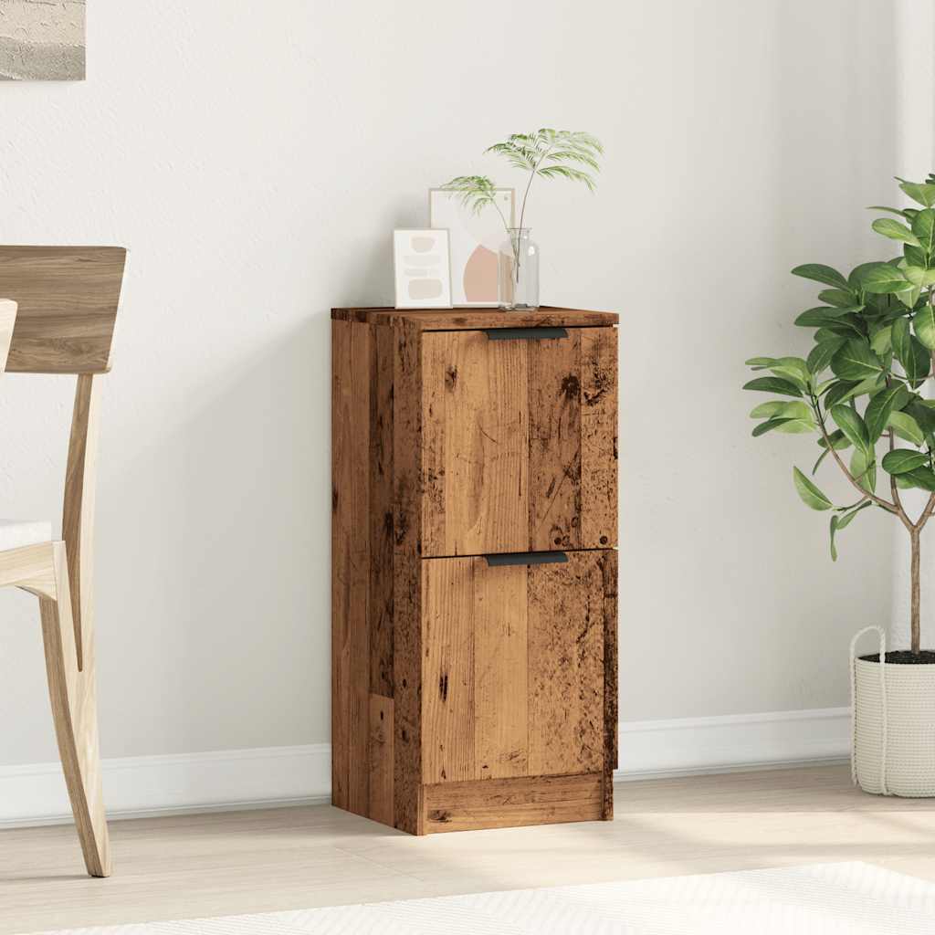 Buffet vieux bois 30x30x70 cm bois d'ingénierie - XIOS
