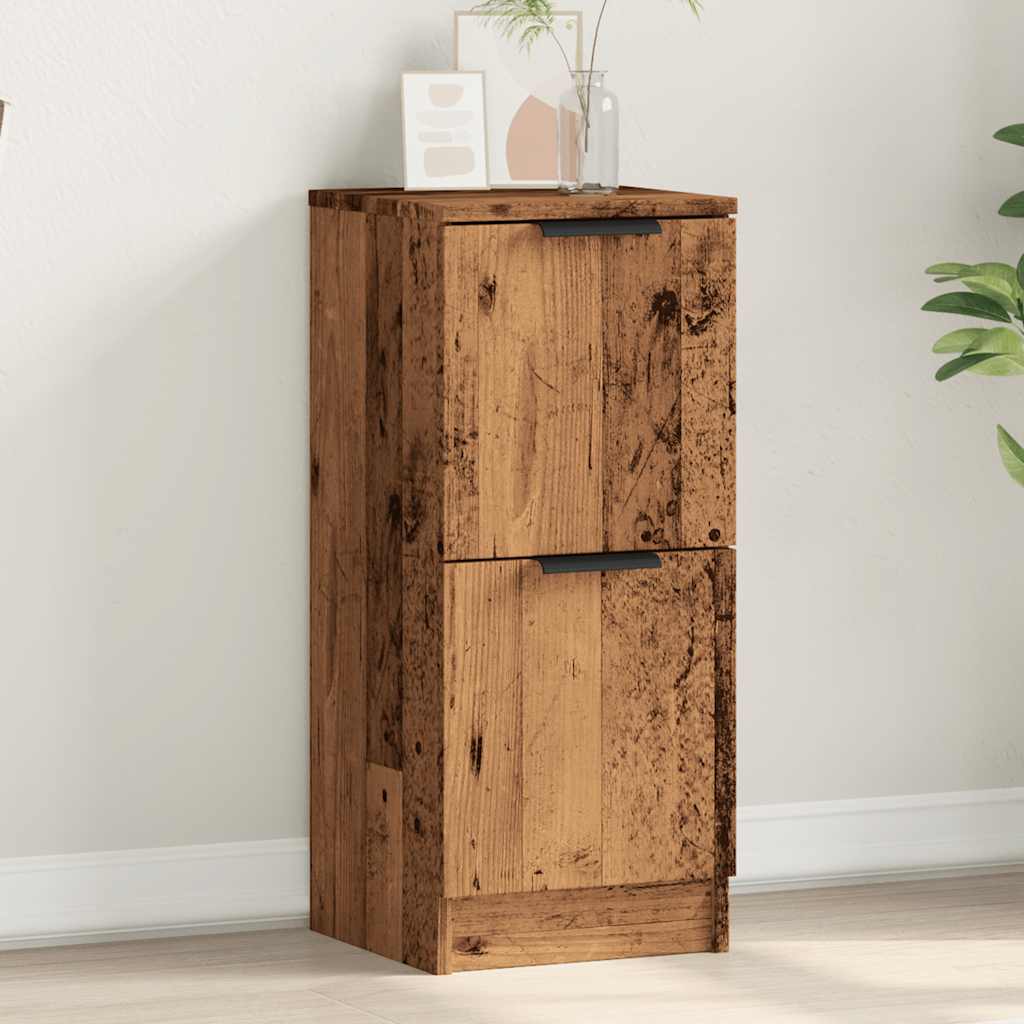Buffet vieux bois 30x30x70 cm bois d'ingénierie - XIOS