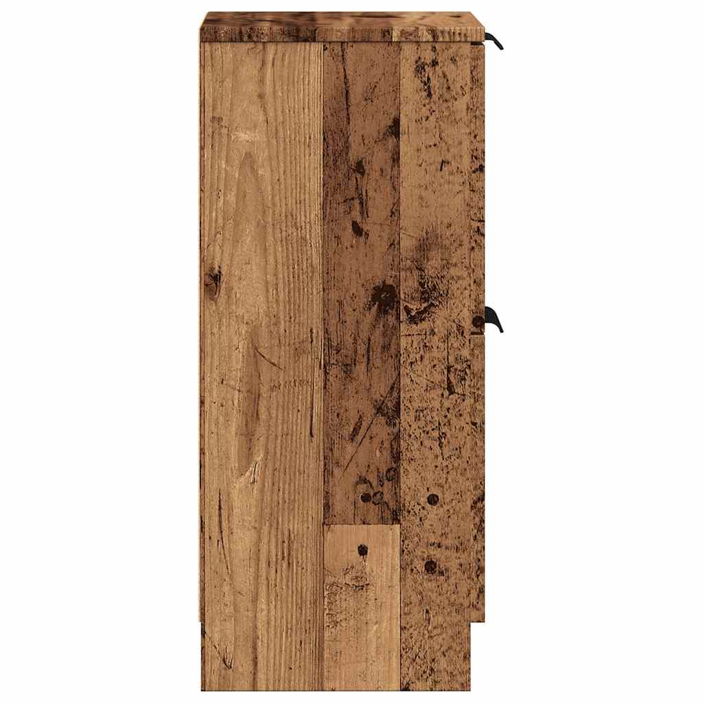 Buffet vieux bois 30x30x70 cm bois d'ingénierie - XIOS