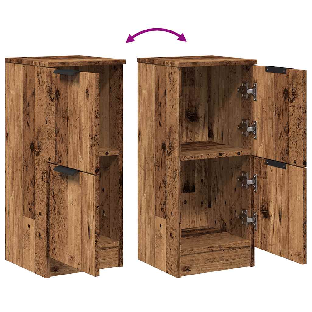 Buffet vieux bois 30x30x70 cm bois d'ingénierie - XIOS