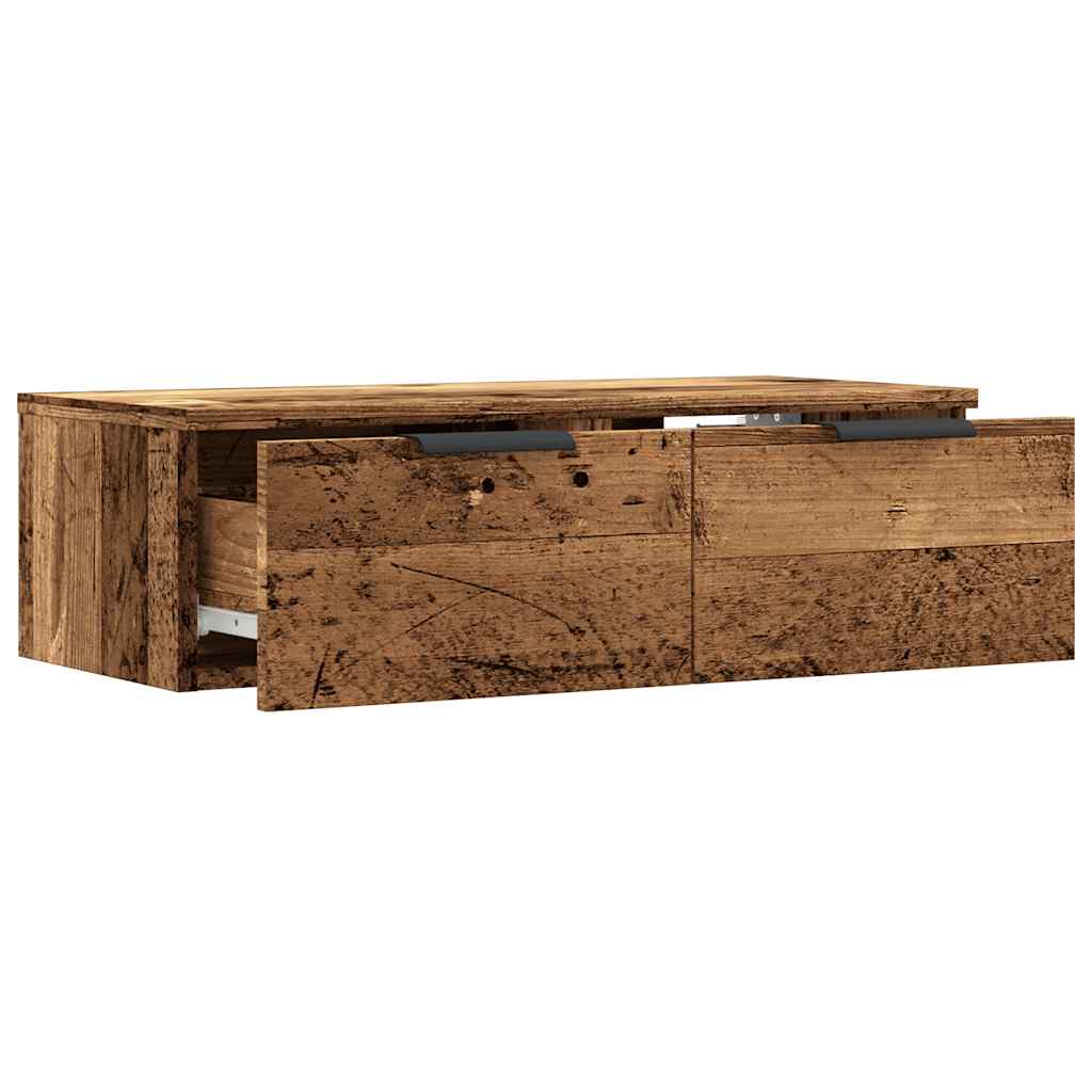 Armoire murale vieux bois 68x30x20 cm bois d'ingénierie - XIOS
