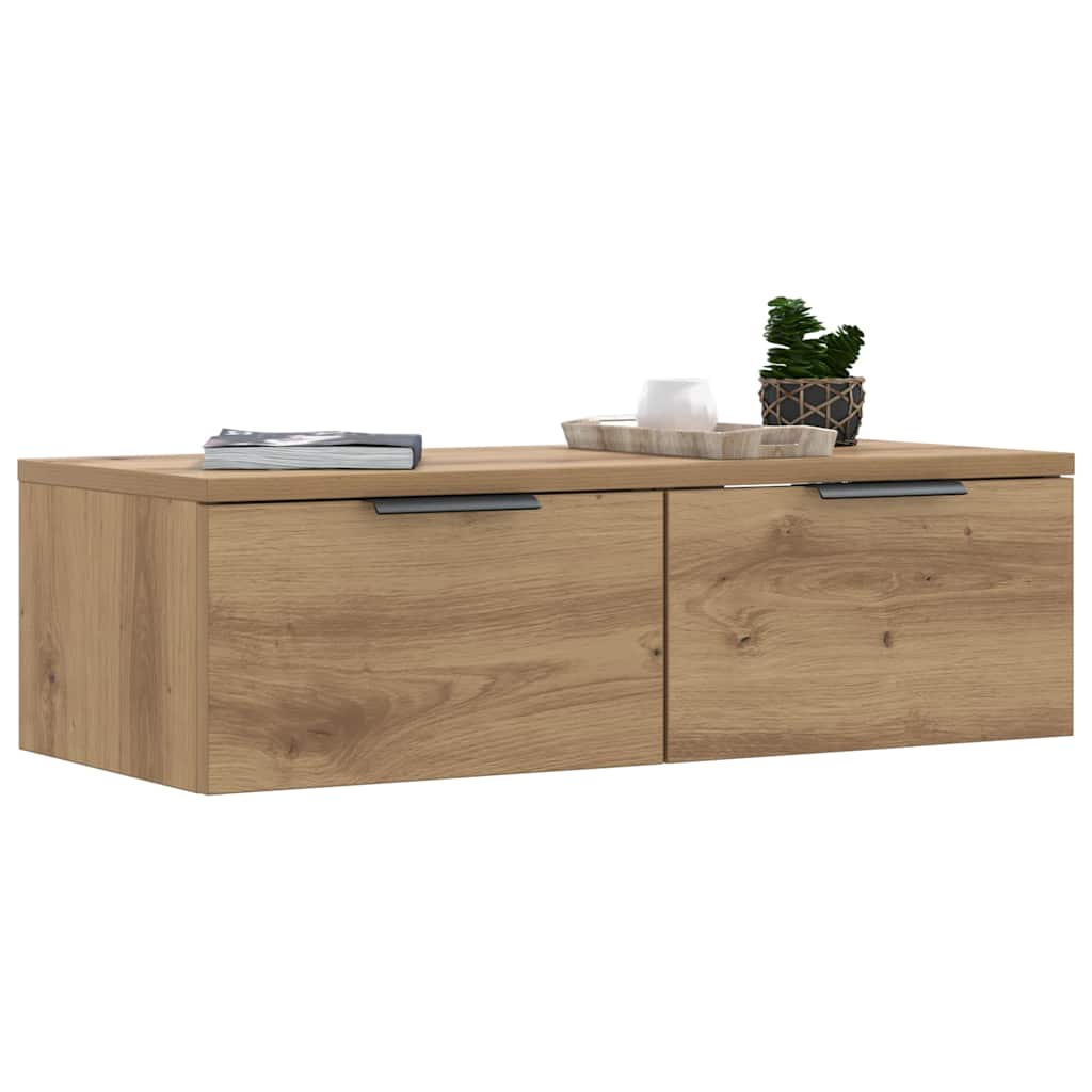 Armoire murale chêne artisanal 68x30x20 cm bois d'ingénierie - XIOS